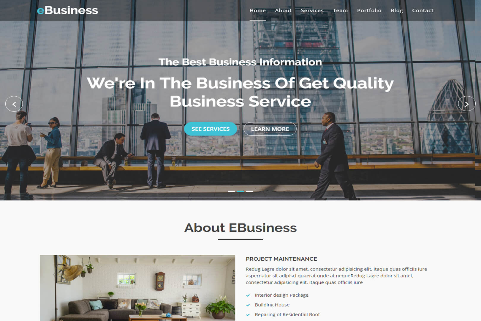E-business Mulitupurpose Business Corporate Website Template